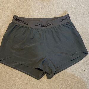 Brooks Chaser 3 inch sz M gray running shorts